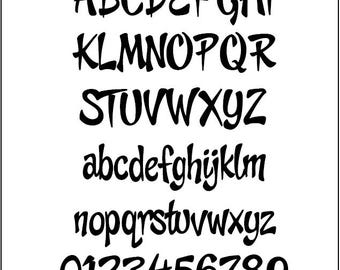 Patrón de alfabeto DIY - Mono travieso, 3 pulgadas - Plantilla de letras imprimible en PDF con mayúsculas, minúsculas, números y puntuación