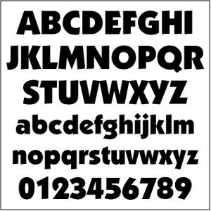 DIY Alphabet Stencil Set - Boulder, 6 inch - Printable Block Letter Template PDF, Uppercaes, Lowercase, Numbers, Punctuation