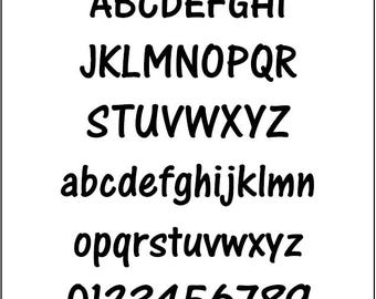 Patrones de letras imprimibles para tablones de anuncios (PDF) - Paquete económico - Plantillas de signos de puntuación y números en mayúsculas y minúsculas (5 tamaños) - One Stroke