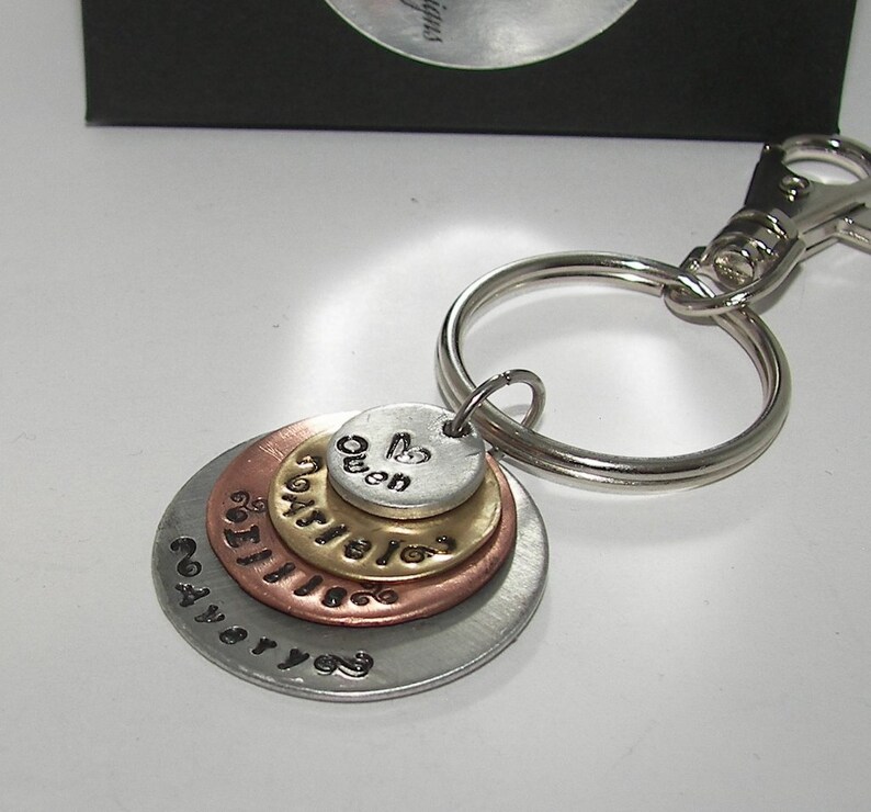 Personalized 5 Layer Keychain With Kids Names Personalized Etsy UK