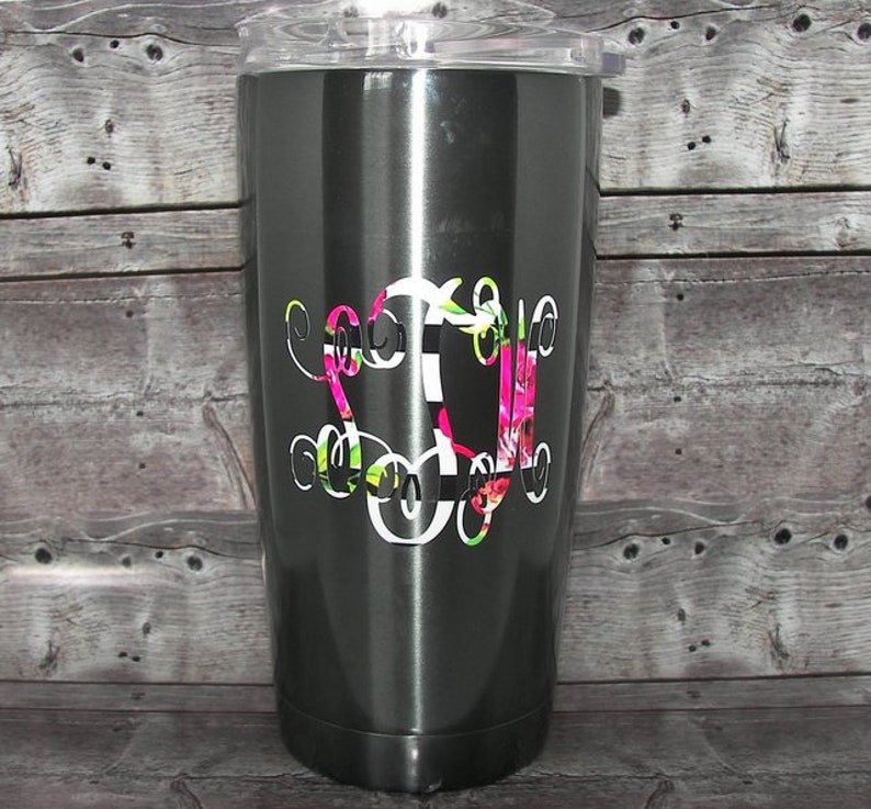 custom tumbler custom monogram insulated tumbler personalized insulated tumbler personalized mug custom mug custom monogram decal