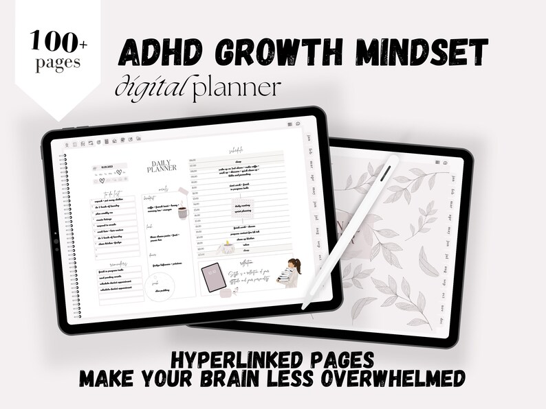 2023 ADHD Digital Planner Goodnotes Planner iPad Planner ADHD Planner