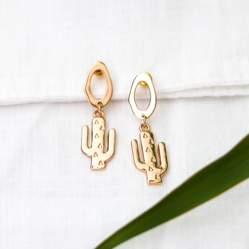 Gold Minimalist Earrings Geometric Earrings Gold Drop Earrings FIESTA Minimalist Earrings