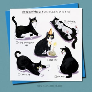 Carte d'anniversaire originale et drôle, cadeau pour amoureux des chats, carte de voeux humoristique, 20e, 30e anniversaire, amoureux des chats, cadeau pour maman chat
