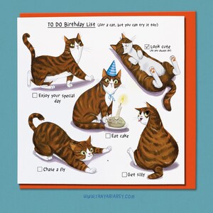 Ginger Cat Card, Funny Birthday, Cat Lover Card, Cat Birthday Card