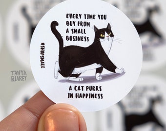 Cat Packaging Stickers, Thank You Stickers, Happy Mail, Cute Packaging Labels