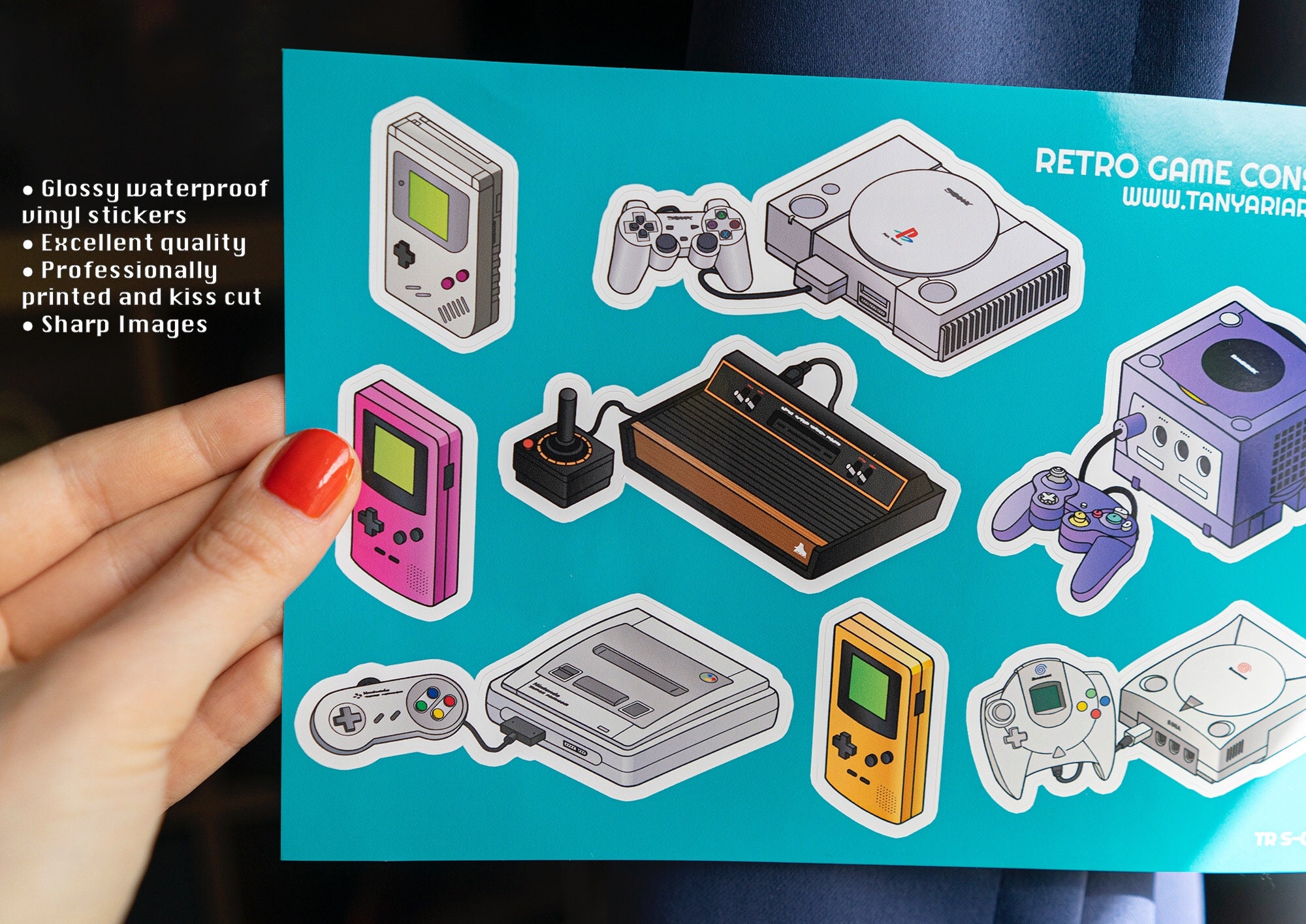 Retro Game Consoles Stickers Gamer Gift Laptop Stickers Etsy