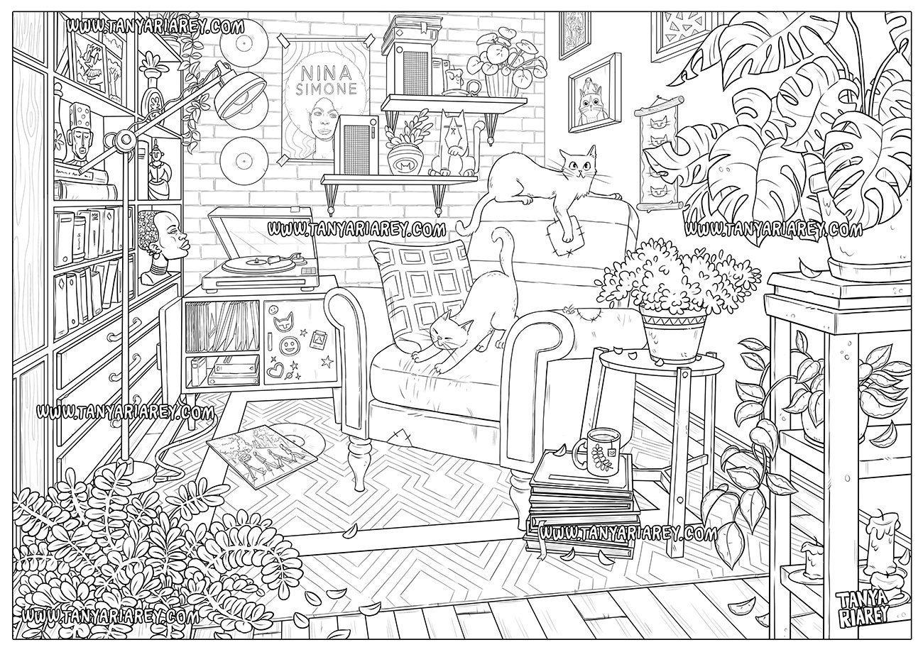 10 Cozy Bedroom Aesthetic Printable Coloring Pages to Create a Serene Retreat