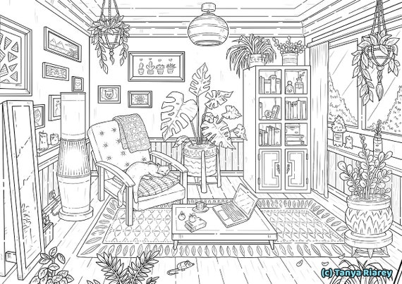 Adult Coloring Books Luxury Interiors: Beautiful House Interior Design Coloring  Book For Stress Relieving And Relaxation, Cozy Colouring Book For Begi a  book by Michaelm Keeneent
