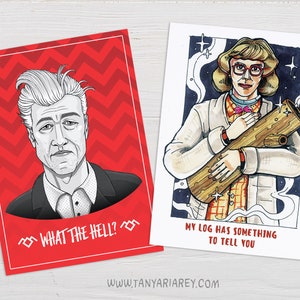 Cartes postales Twin Peaks, David Lynch, Log Lady, Fire Walk With Me Art