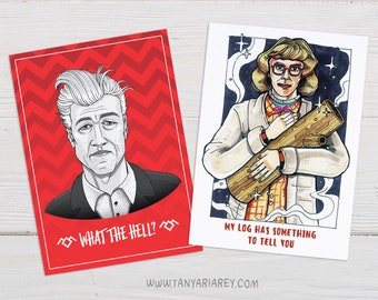 Twin Peaks Postcards, David Lynch, Log Lady, Fire Walk With Me Art