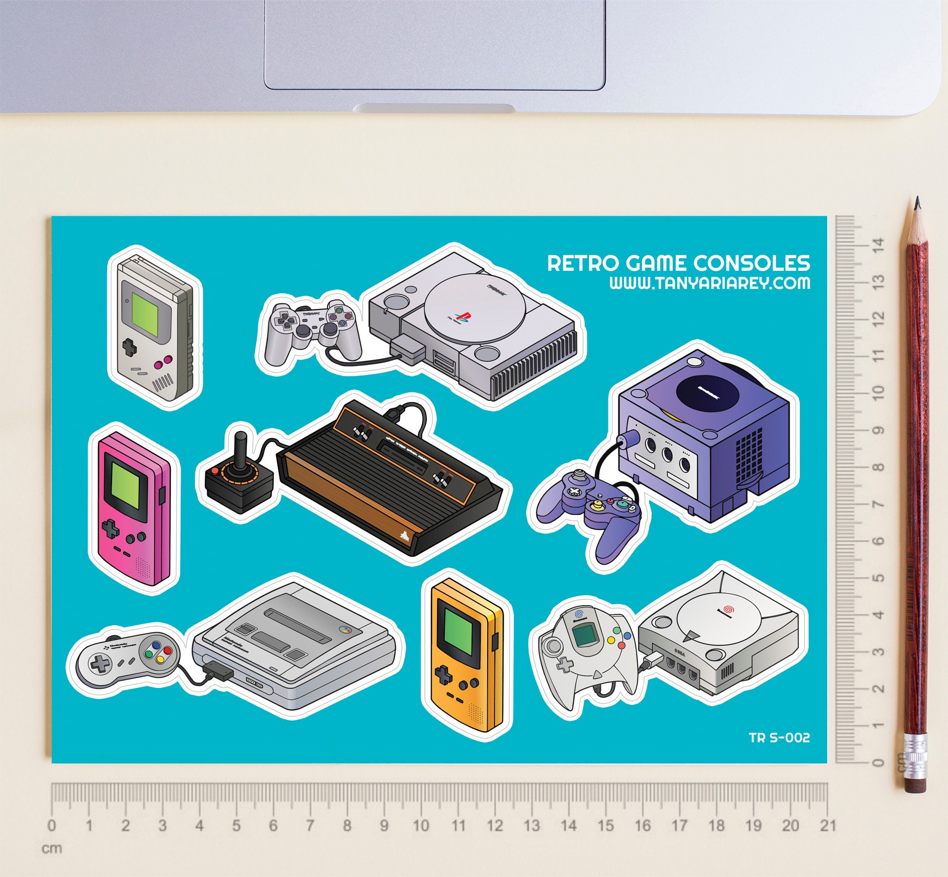 Retro Game Consoles Stickers Gamer Gift Laptop Stickers Etsy