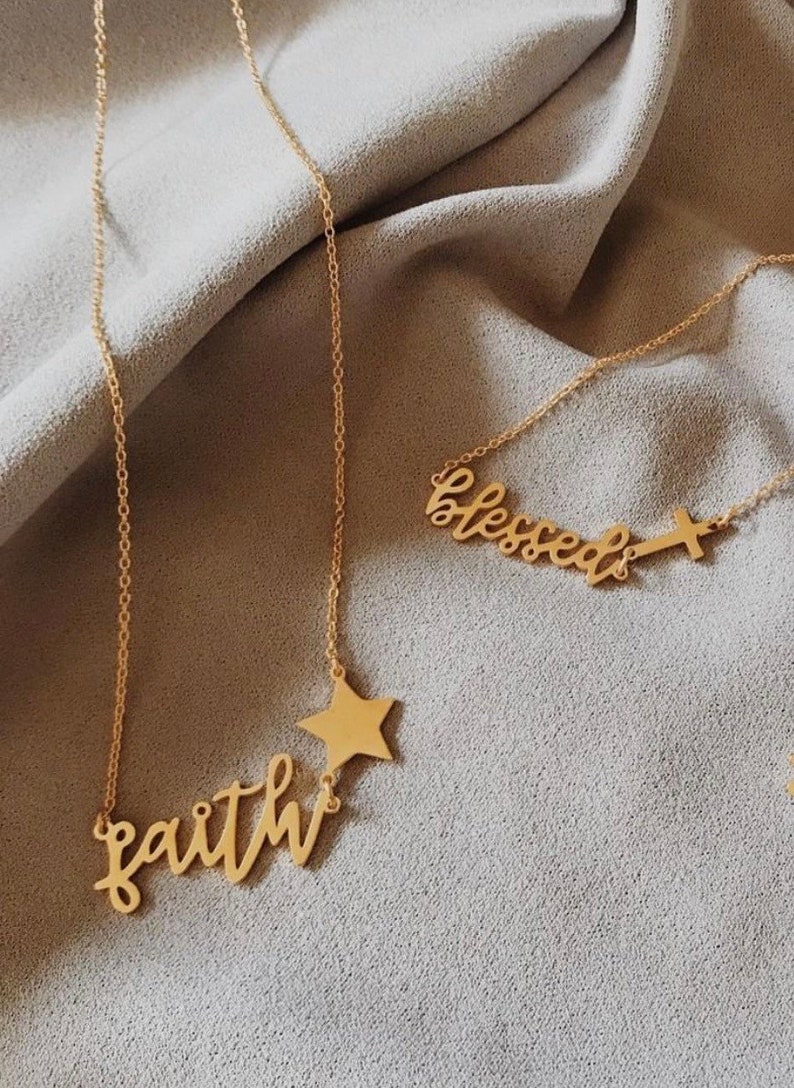 Blessed Necklace Etsy