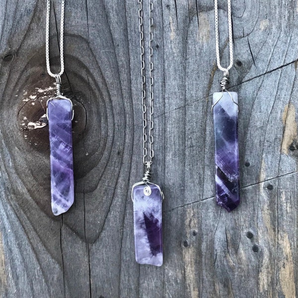 Chakra Jewelry /Amethyst / Amethyst Pendant / Amethyst Necklace / Reiki Jewelry / Healing Stone / Natural Stone / Sterling Silver