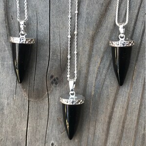 Onyx; Onyx Pendant; Onyx Necklace; Black Onyx; Healing Stone; Chakra Jewelry; Sterling Silver