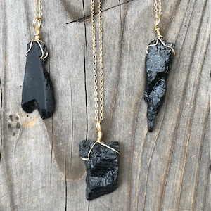 Tourmaline; Black Tourmaline; Black Tourmaline Necklace; Black Tourmaline Pendant; Black Tourmaline Jewelry; Chakra Jewelry; Gold Filled