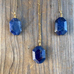 Chakra Schmuck / Sodalith / Sodalith Anhänger / Sodalith Halskette / Sodalith Anhänger / Sodalith Schmuck / Gold Filled