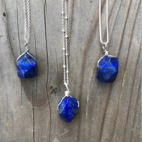 Lapis Lazuli Necklace Lapis Lazuli Lapis Lazuli Pendant Blue