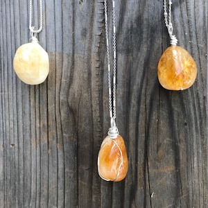 Chakra Jewelry / Citrine / Citrine Necklace / Citrine Pendant / Citrine Jewelry / Citrine Nugget / Sterling Silver