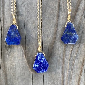 Lapis / Triangle Lapis / Lapis Lazuli /Lapis Lazuli Necklace / Lapis Lazuli Pendant / Chakra Jewelry / Lapis Jewelry / Gold Filled