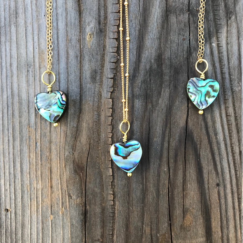 Chakra Jewelry / Abalone / Abalone Heart / Abalone Necklace / - Etsy
