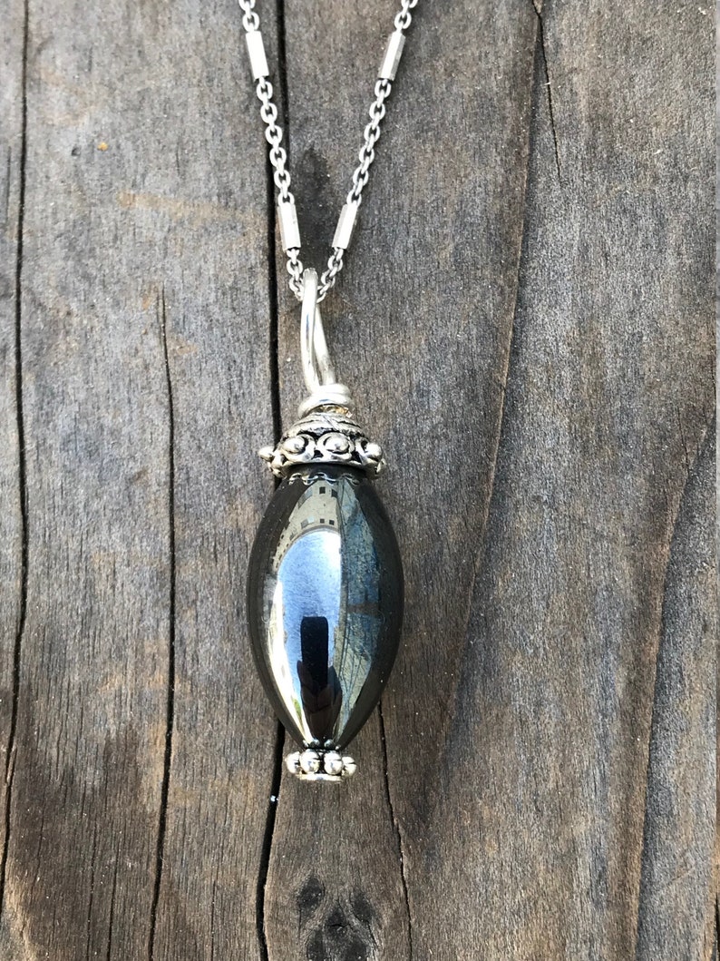 Hematite / Hematite Necklace / Hematite Pendant / Boho Etsy