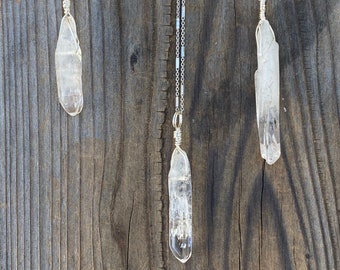 Chakra Jewelry / Quartz / Quartz Crystal / Clear Quartz Crystal / Quartz Crystal Pendant / Quartz Crystal Necklace / Sterling Silver