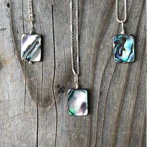 Abalone / Abalone Shell / Abalone Necklace / Abalone Pendant / Paua Shell / Abalone Jewelry / Sterling Silver