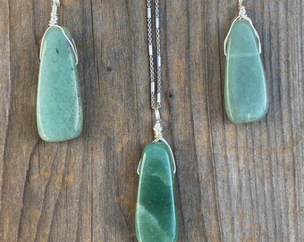 Joyería Chakra / Aventurina / Colgante de Aventurina / Collar de Aventurina / Joyería de Aventurina / Aventurina Verde / Plata de Ley