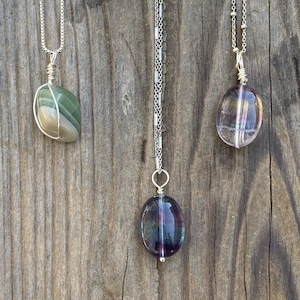 Chakra Jewelry / Fluorite / Fluorite Necklace / Fluorite Pendant / Fluorite Jewelry / Sterling Silver