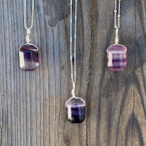 Chakra Jewelry / Fluorite / Fluorite Necklace / Fluorite Pendant / Heart Chakra / Fluorite Jewelry / Sterling Silver