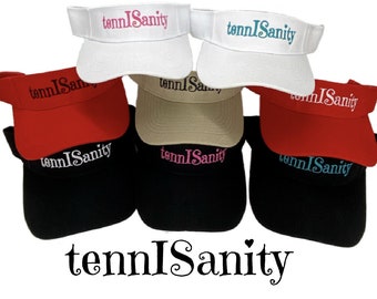 Cute Tennis Gifts - 'TennISanity' - Tennis Team Hats, Best Tennis Gifts, Unique Tennis Stuff - Women's tenis stuff- Captain's Gifts,