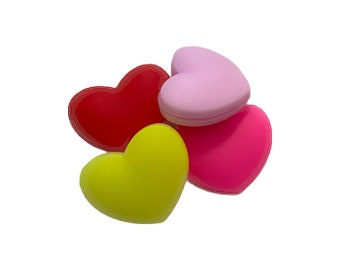 Tennis Dampeners for Racquets - Racket Stuff - Hearts in Hot Pink, Light  Pink, Neon Yellow and Red - Tennis Dampners for Girls!
