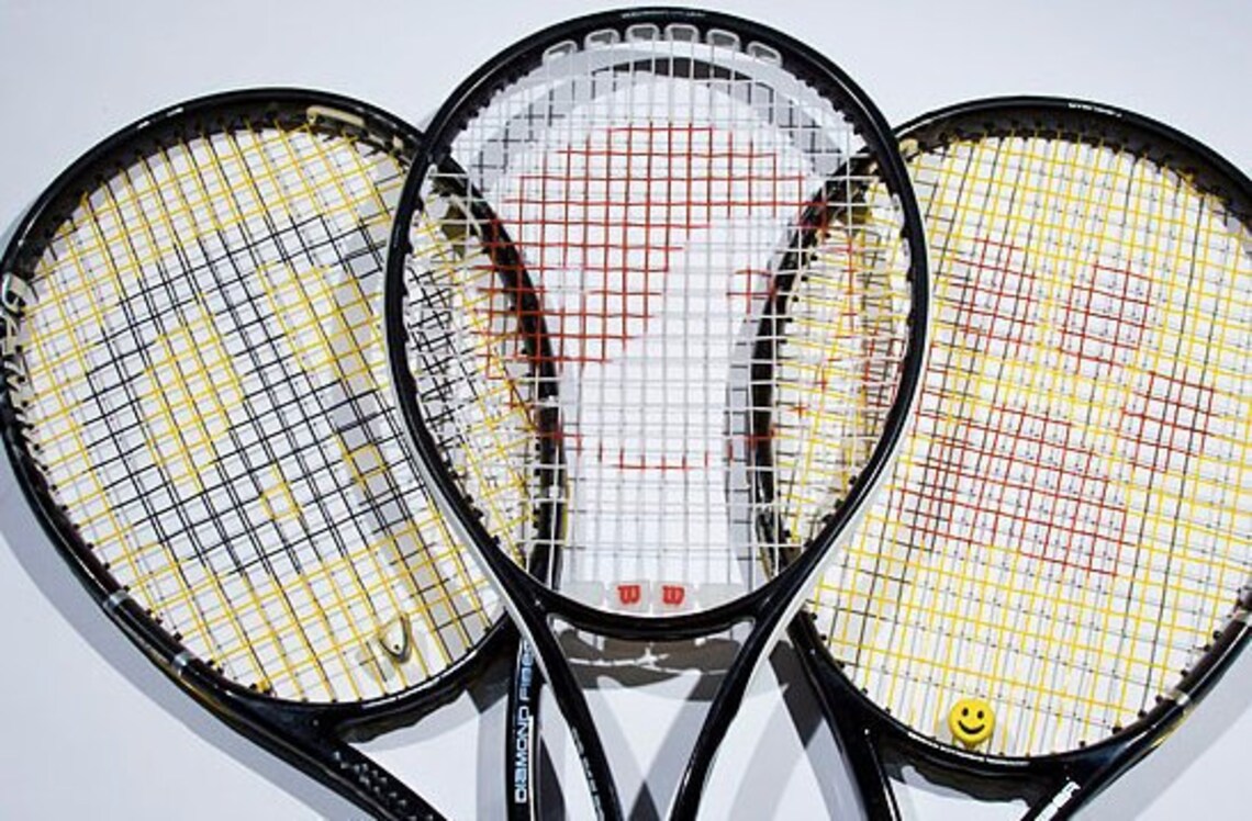 Tennis Racquet Stencils Paint Your Racket Strings Art Cool Etsy