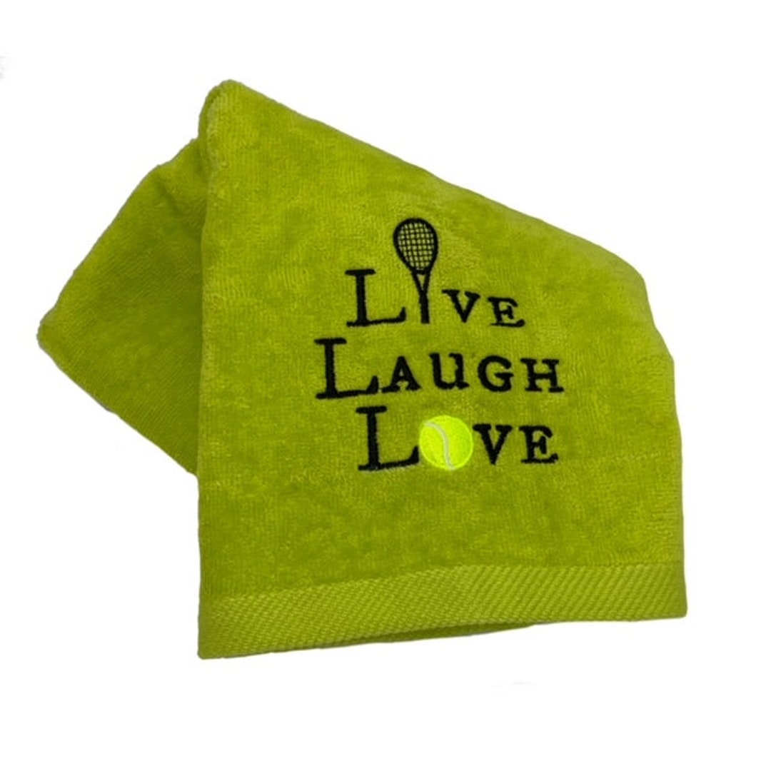 Best Tennis Gifts Tennis Towels 'live Laugh Love' Etsy
