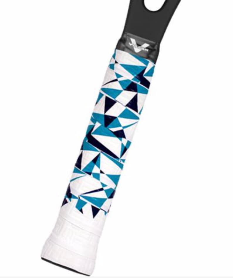 Tennis Racquet Grip Tape, Colorful Racket Overgrips, Geo Pattern, Also