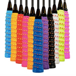 Tennis Racquet Grip Tape, Christmas Stocking Stuffers, Colorful Racket Overgrips, Designer Grips in every Color! Unique Tennis Gifts!