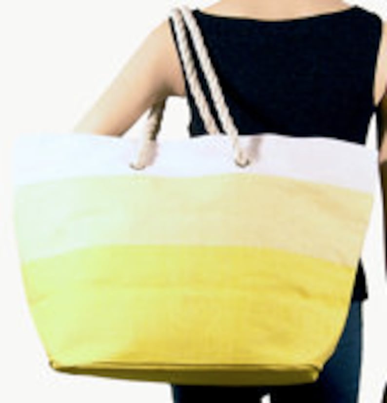Great for beach or boat! lined Pink Ombre/' Woven Beach Tote Pool bag