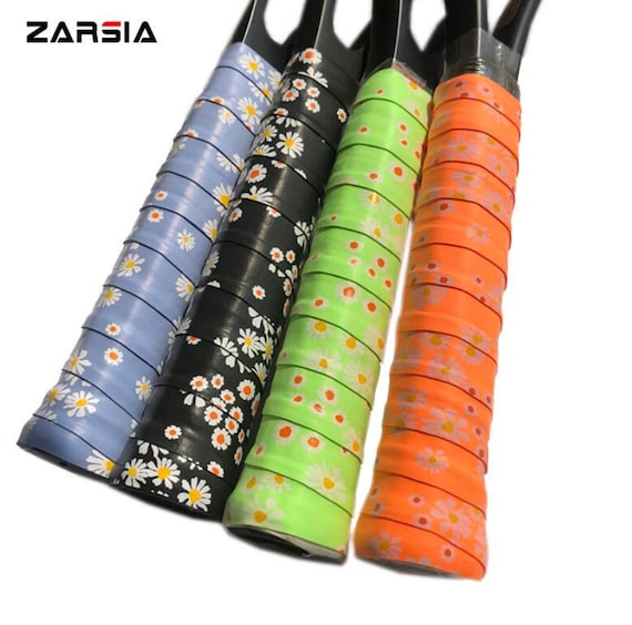 Tennis Racquet Grip Tape, Tennis Overgrips, Colorful With Flowers