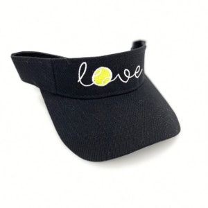 Tennis Visors - &#39;LOVE&#39; - Tennis Team Hats, Partner Gifts, Cool & Unique Tennis Stuff - Women&#39;s or Junior&#39;s - Captain&#39;s Gifts,