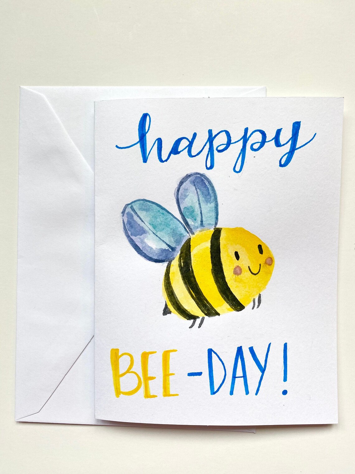 Happy BeeDay Card Pun Birthday Card Cute and Silly Birthday Etsy