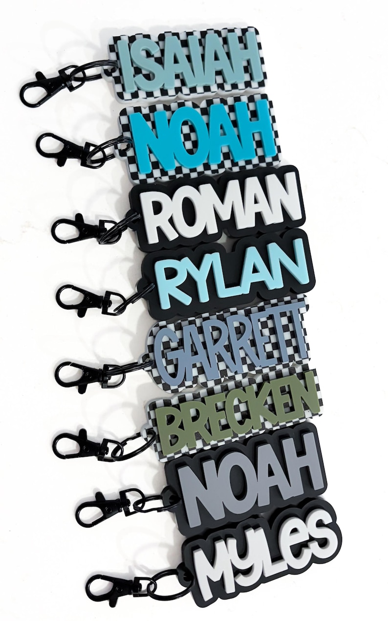 Custom Acrylic Name Keychain: Personalized Backpack Tag Bild 2