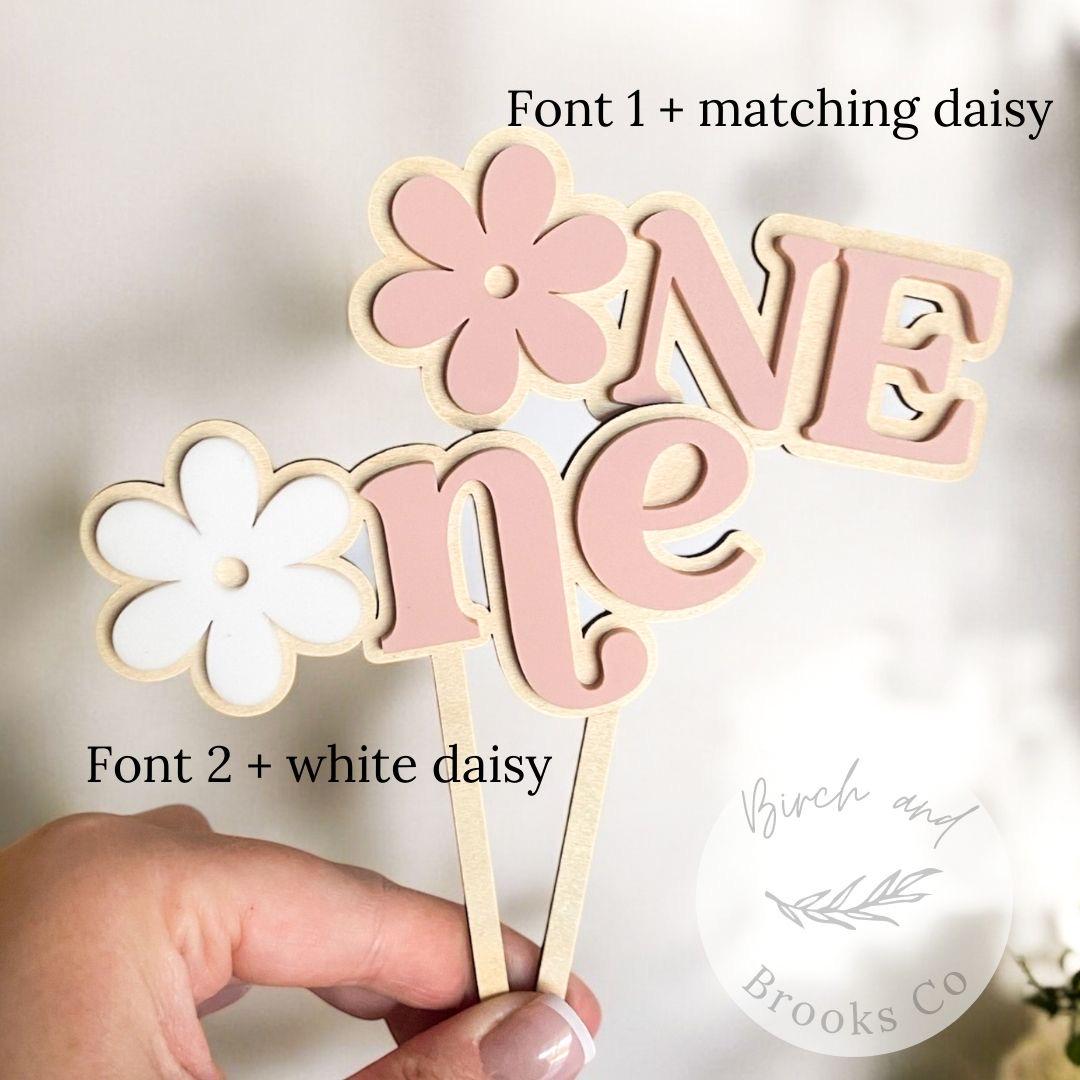 Daisy ONE Cake Topper: First Birthday Decor - Etsy