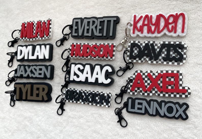 Custom Acrylic Name Keychain: Personalized Backpack Tag Bild 3