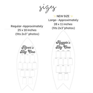 Surfboard First Birthday Milestone Board: Ocean Theme Party Decor - Etsy