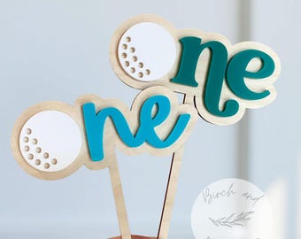 Golf Birthday Cake Topper: First or Second Birthday Party Decor