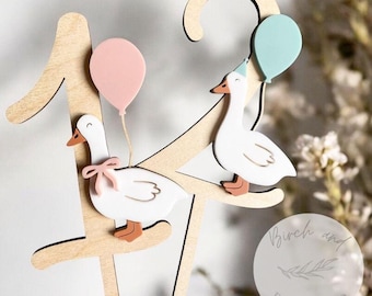 Silly Goose Birthday Cake Topper: First or Second Birthday Decor