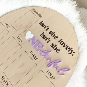 ONEderful First Birthday Milestone Photo Board: Laser Cut Birch Decor