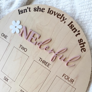 ONEderful First Birthday Milestone Photo Board, Laser Cut Wood