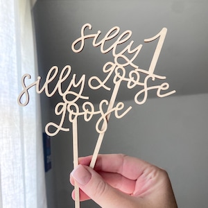 Silly Goose Cake Topper First Birthday Cake Topper Silly Goose Decor Silly Goose Birthday Theme One Silly Goose Party Theme First Birthday